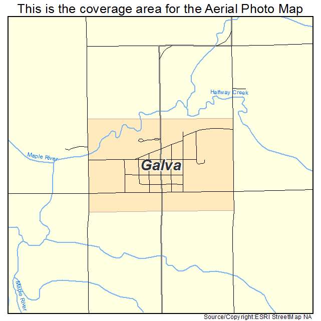 Galva, IA location map 