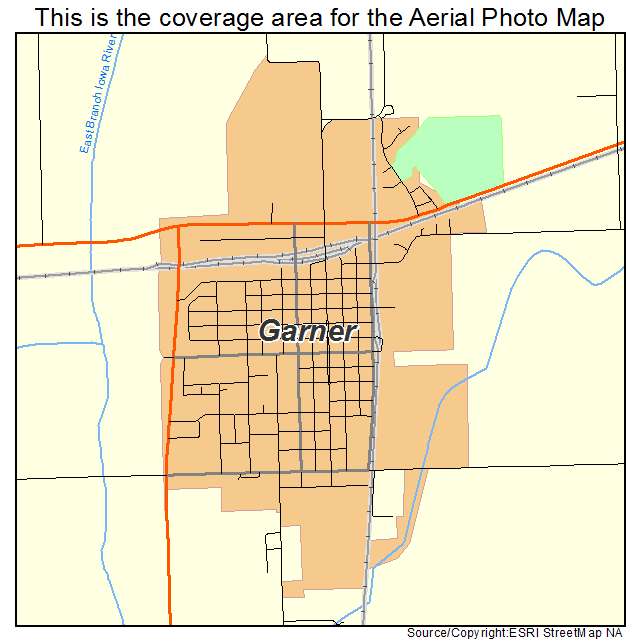 Garner, IA location map 