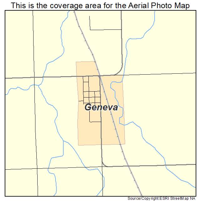 Geneva, IA location map 