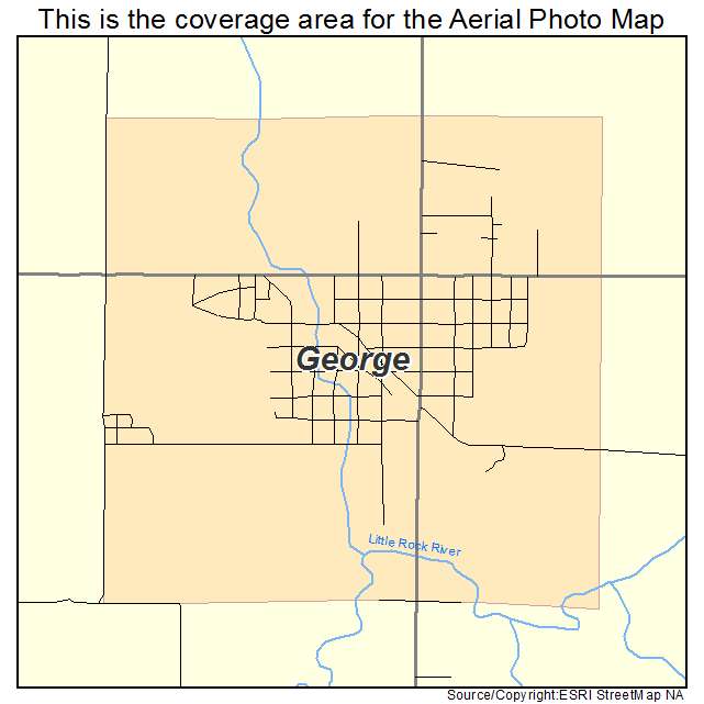 George, IA location map 