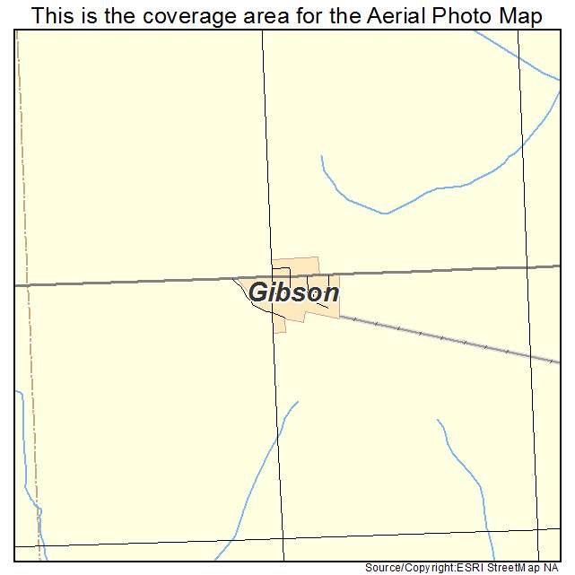 Gibson, IA location map 