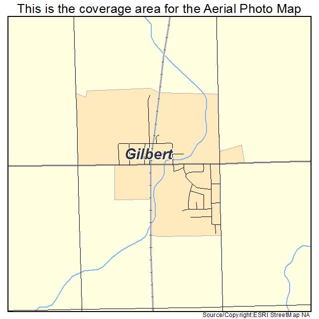 Gilbert, IA location map 