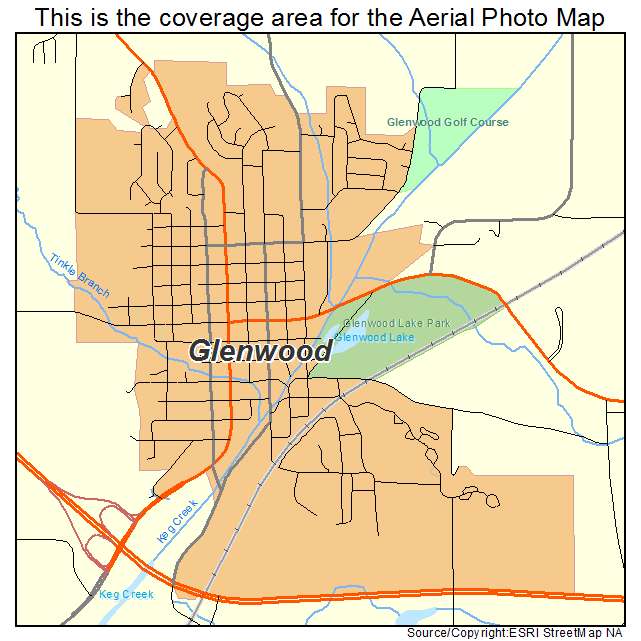 Glenwood, IA location map 