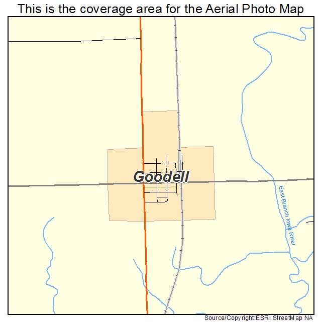 Goodell, IA location map 