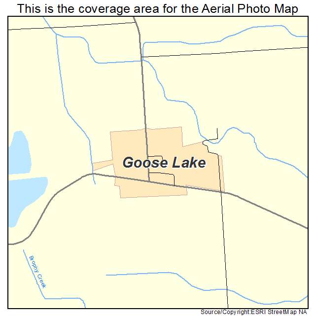 Goose Lake, IA location map 
