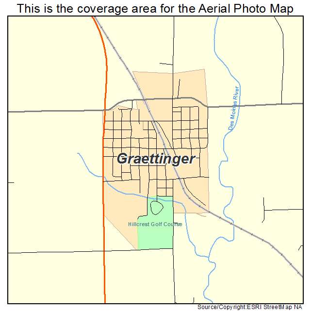 Graettinger, IA location map 