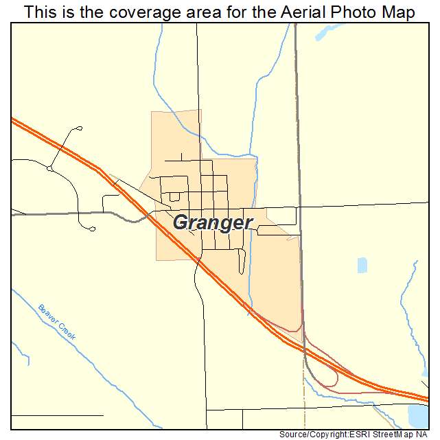 Granger, IA location map 