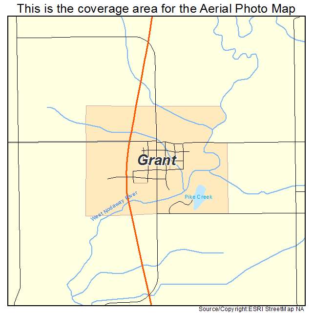 Grant, IA location map 
