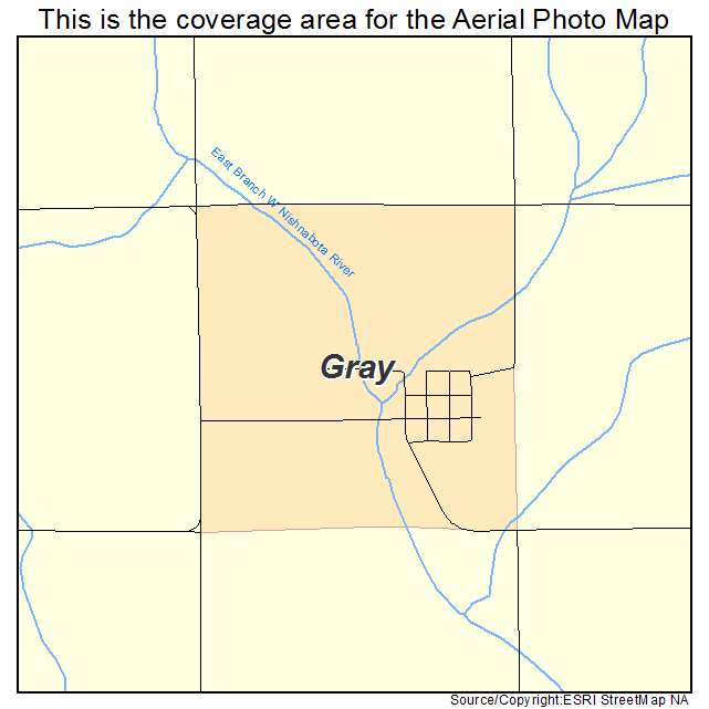 Gray, IA location map 