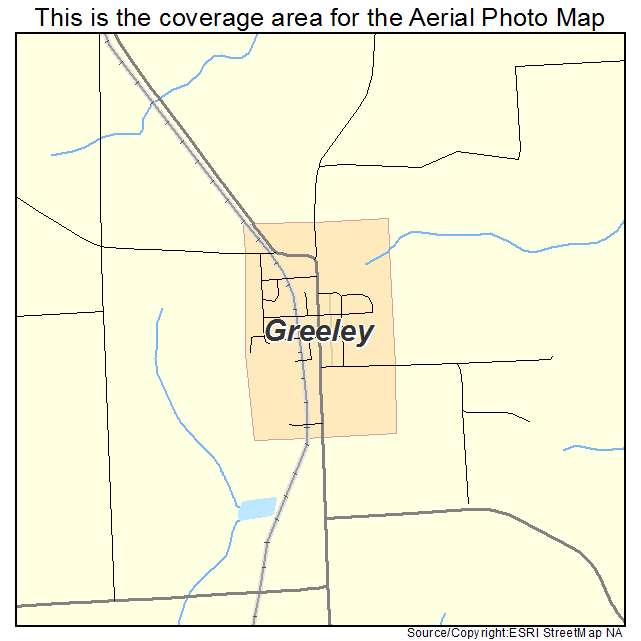 Greeley, IA location map 