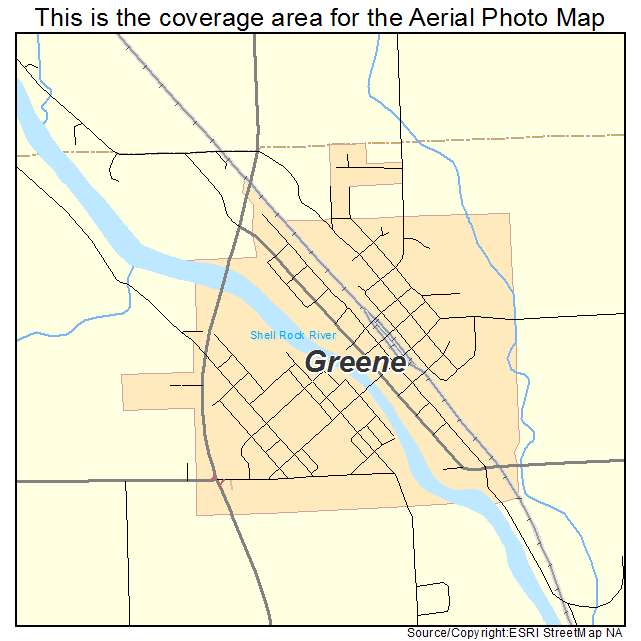 Greene, IA location map 