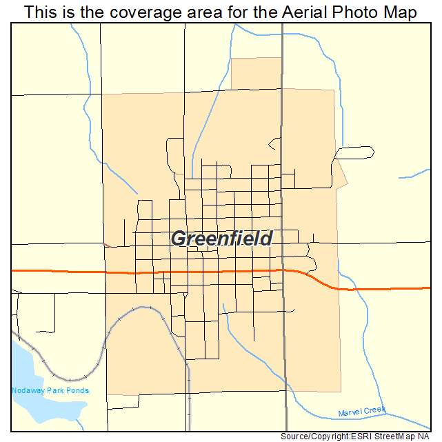 Greenfield, IA location map 