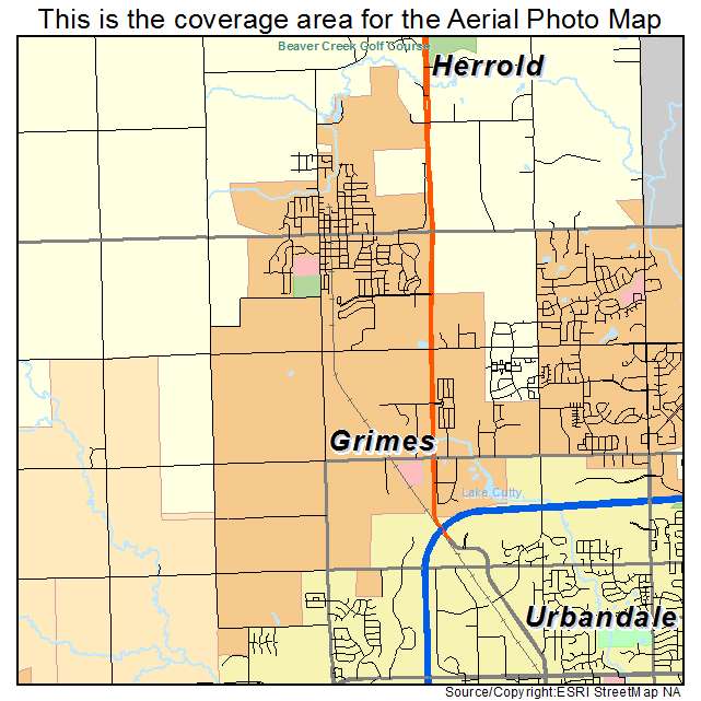 Grimes, IA location map 