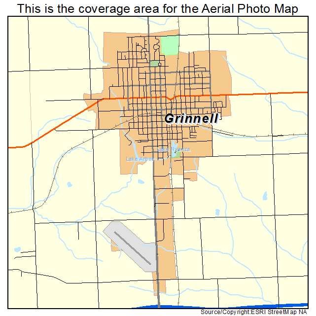 Grinnell, IA location map 