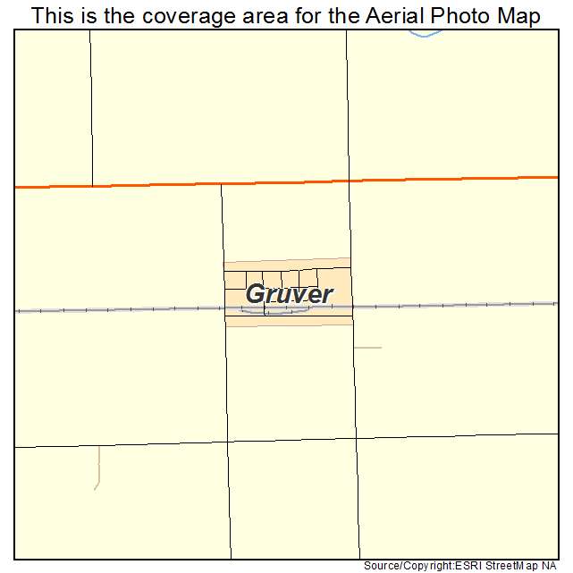 Gruver, IA location map 