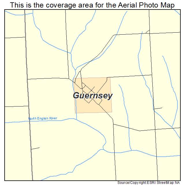 Guernsey, IA location map 