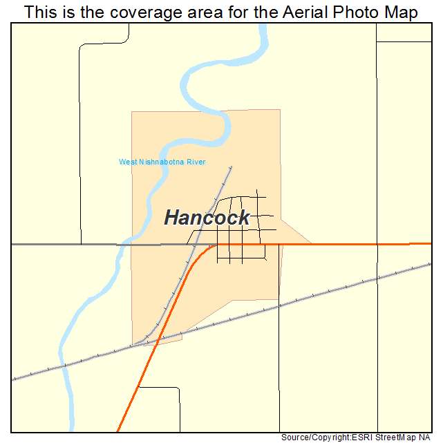 Hancock, IA location map 