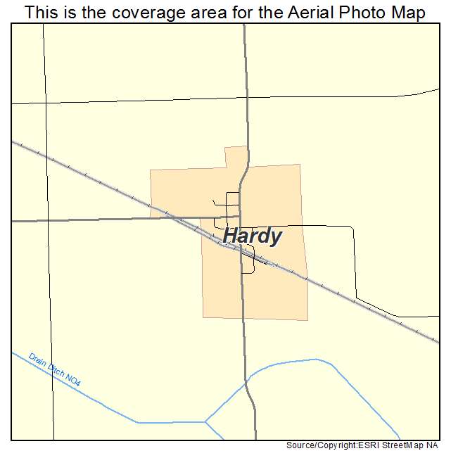 Hardy, IA location map 