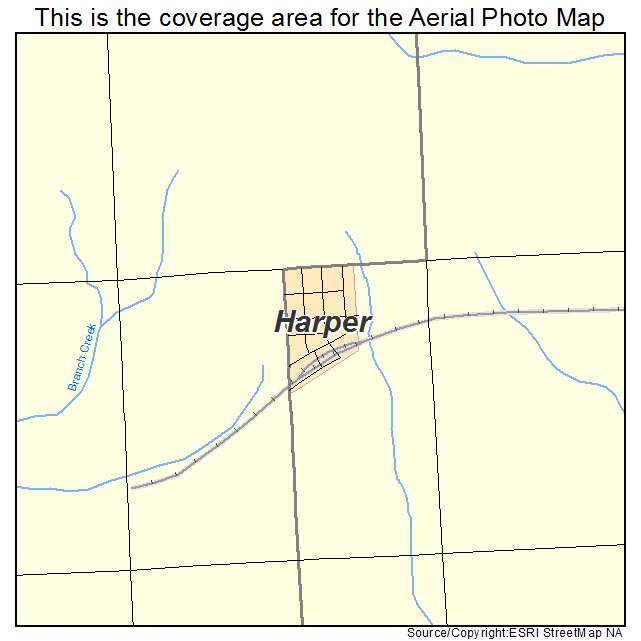 Harper, IA location map 