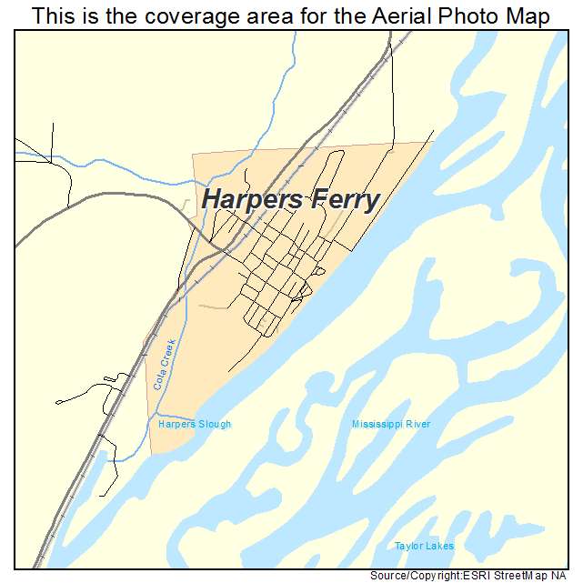 Harpers Ferry, IA location map 