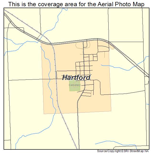 Hartford, IA location map 