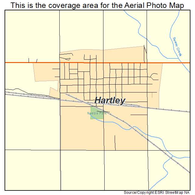 Hartley, IA location map 