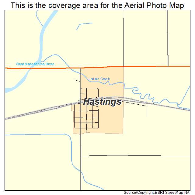 Hastings, IA location map 