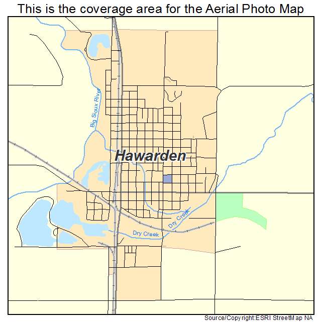 Hawarden, IA location map 