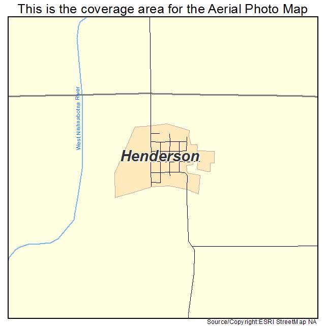 Henderson, IA location map 
