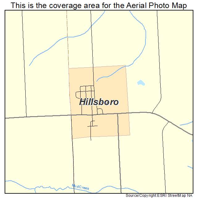 Hillsboro, IA location map 