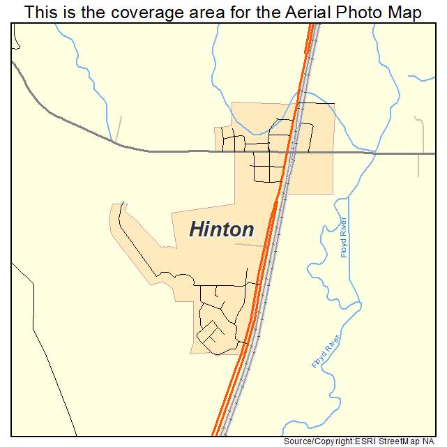 Hinton, IA location map 