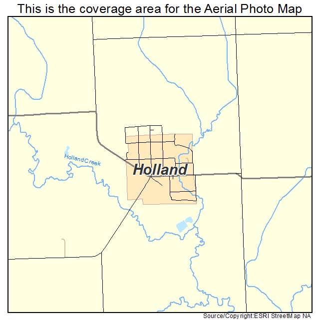 Holland, IA location map 