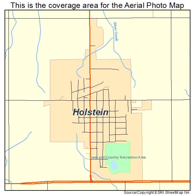 Holstein, IA location map 