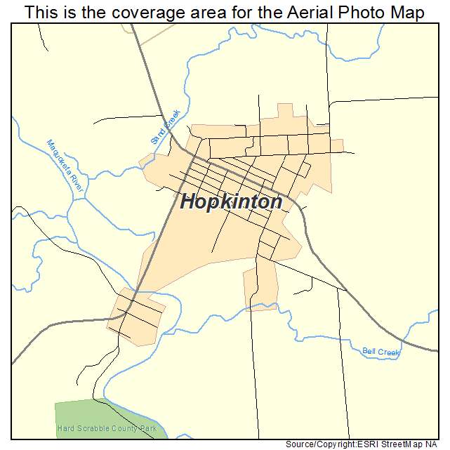 Hopkinton, IA location map 