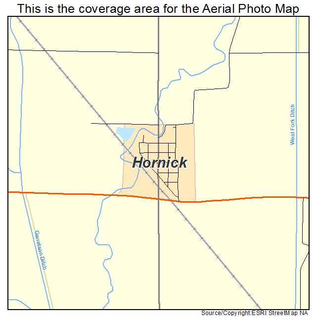 Hornick, IA location map 