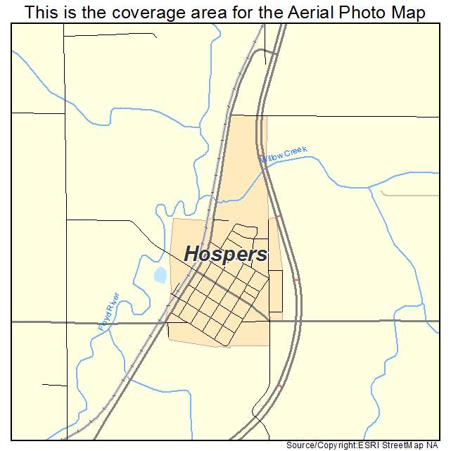 Hospers, IA location map 