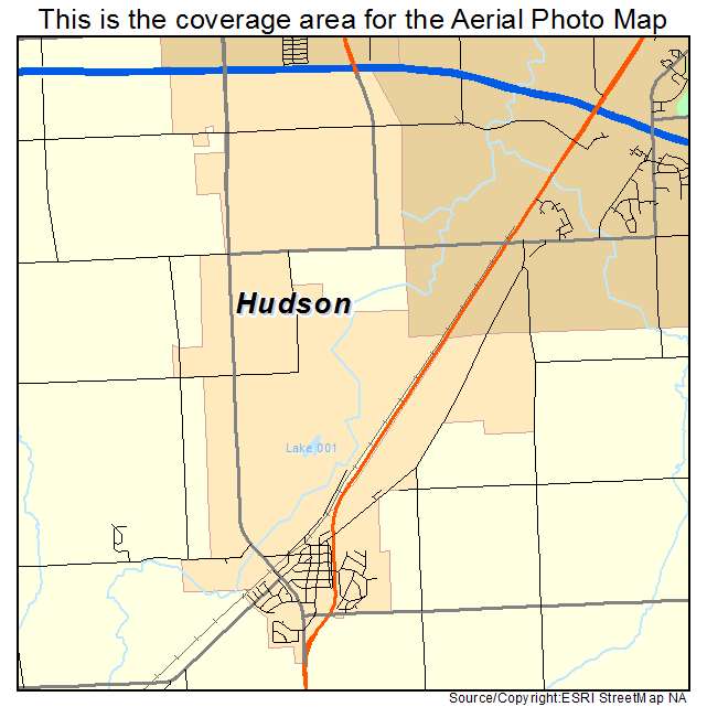 Hudson, IA location map 