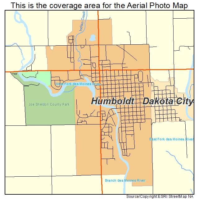 Humboldt, IA location map 