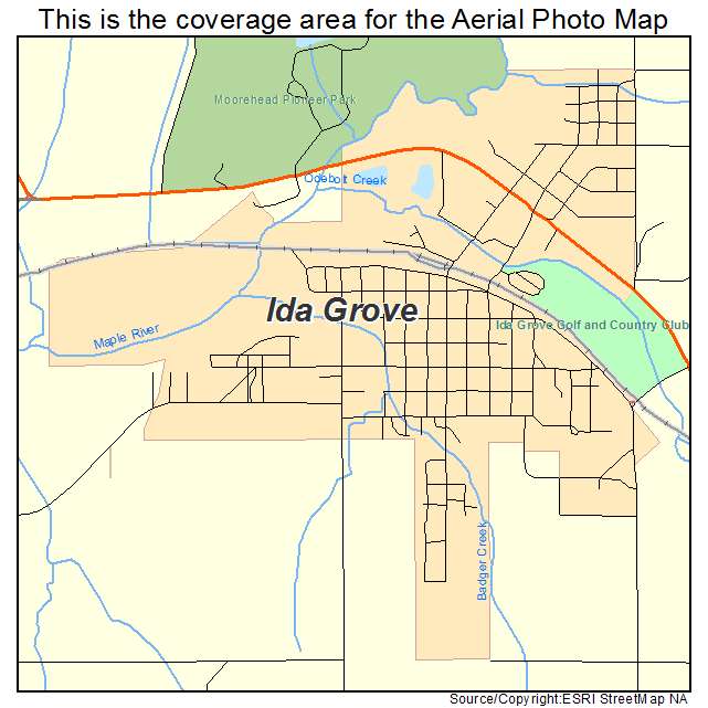 Ida Grove, IA location map 