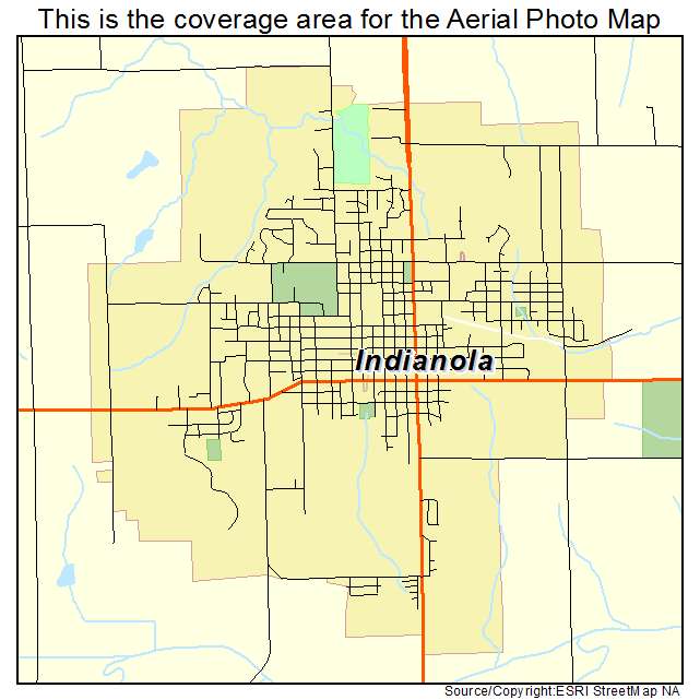 Indianola, IA location map 