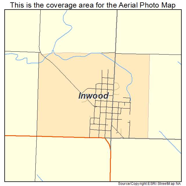 Inwood, IA location map 