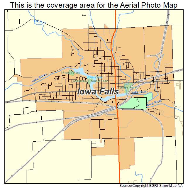 Iowa Falls, IA location map 
