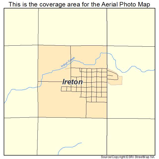 Ireton, IA location map 