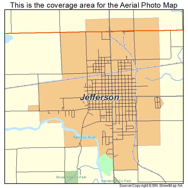 Jefferson, IA location map 