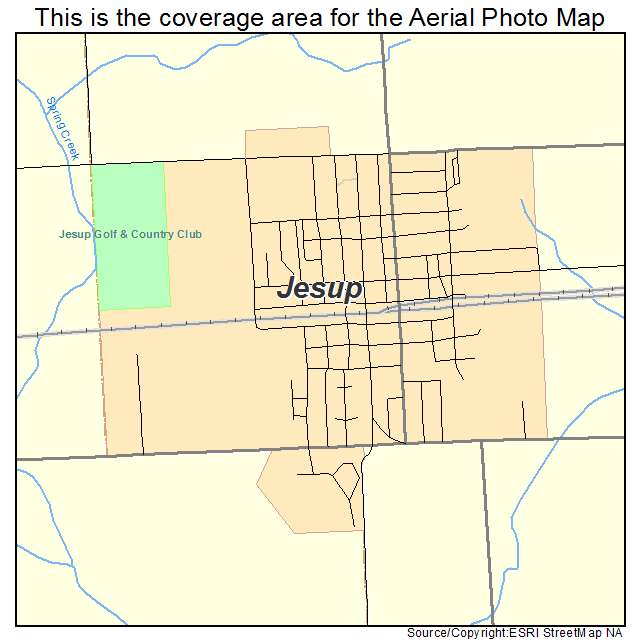 Jesup, IA location map 