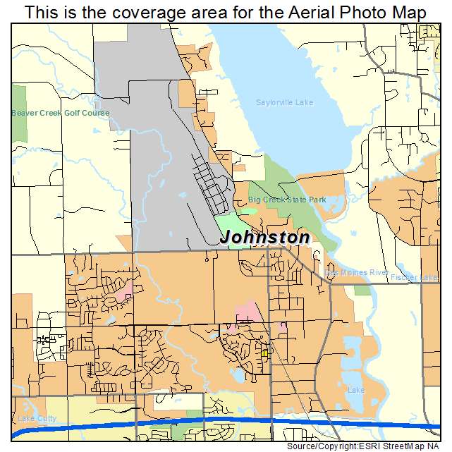Johnston, IA location map 