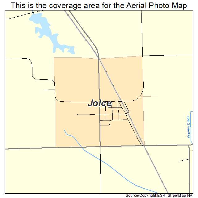 Joice, IA location map 