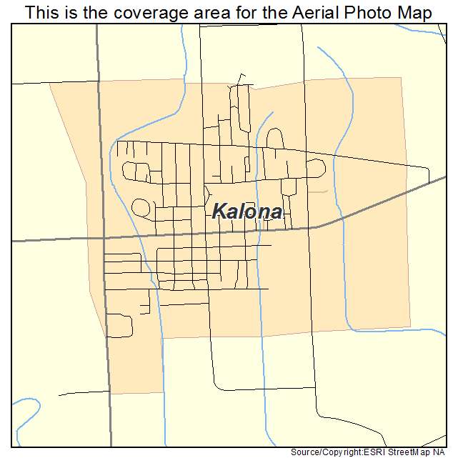 Kalona, IA location map 