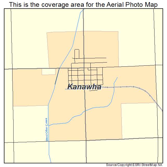 Kanawha, IA location map 