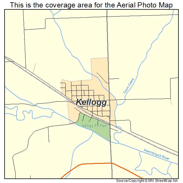 Kellogg, IA location map 